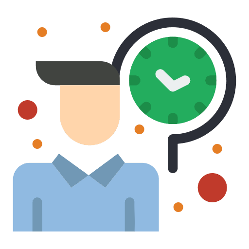 Employee avatar user time management icon