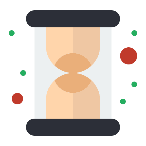 Hourglass tools and utensils time and date clock icon