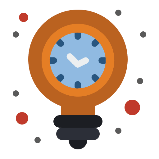Idea time management idea innovation icon