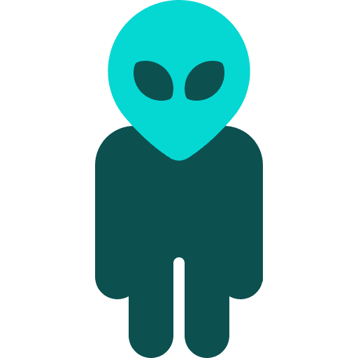 Alien scary galaxy universe icon