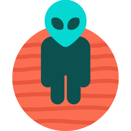 Alien universe extraterrestrial scary icon