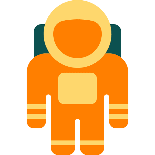 Astronaut professions and jobs space universe icon