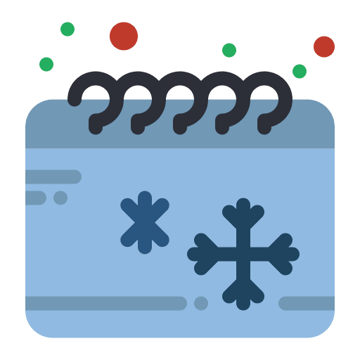 Calendar season time and date cold icon
