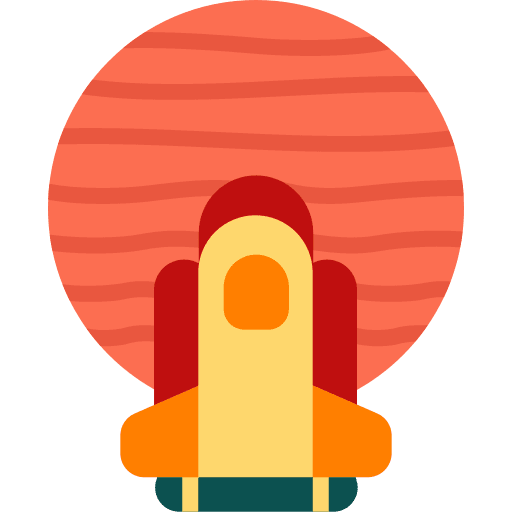Spaceship rocket launch transportation spaceship icon