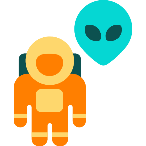 Astronaut cosmonaut character alien icon