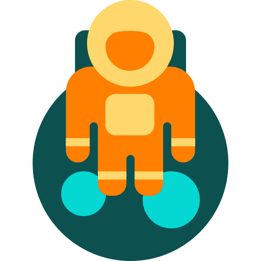 Astronaut exploration universe moon icon