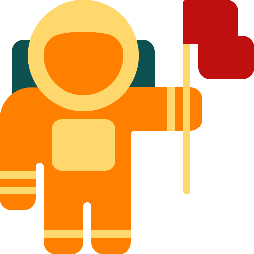 Astronaut space suit gravity professions and jobs icon