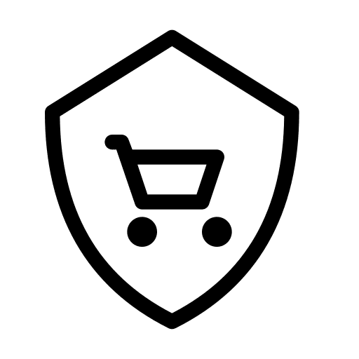 Cart shopping secure cart icon