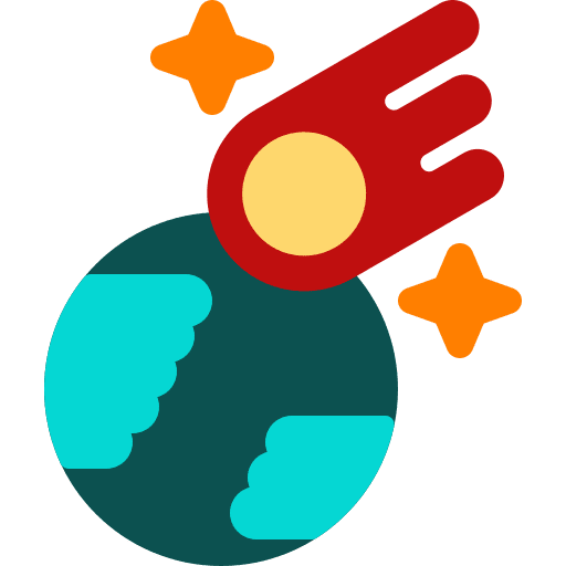 Comet atmospheric meteorite impact icon