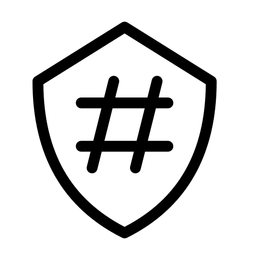 Number hashtag id pin icon