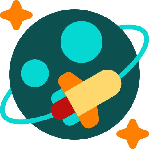 Spaceship transportation rocket miscellaneous icon