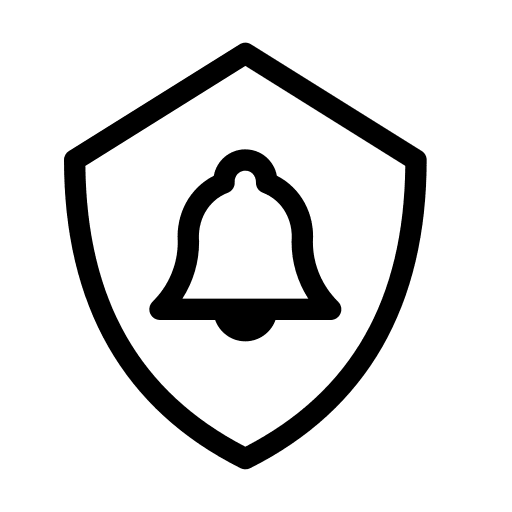 Alert bell private privacy icon