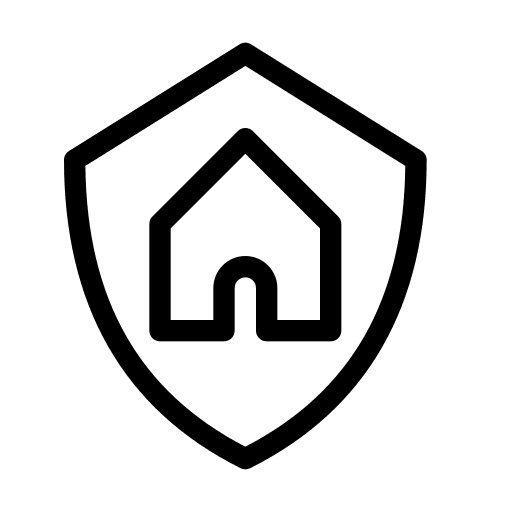 Home encryption privacy house icon