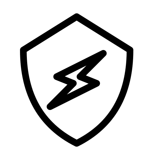 Lightning secure encryption privacy icon