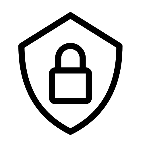 Lock encryption shield protected icon