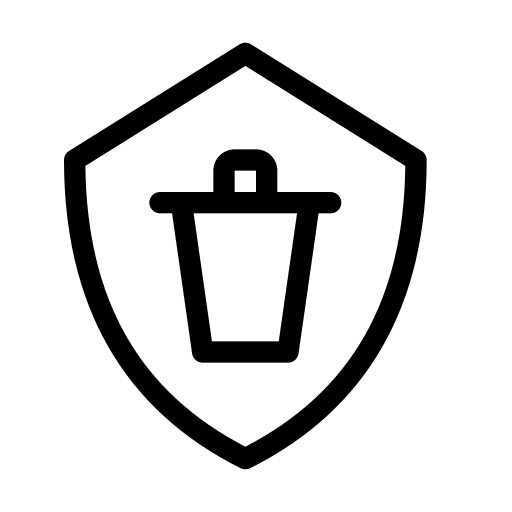 Trash privacy delete secure icon