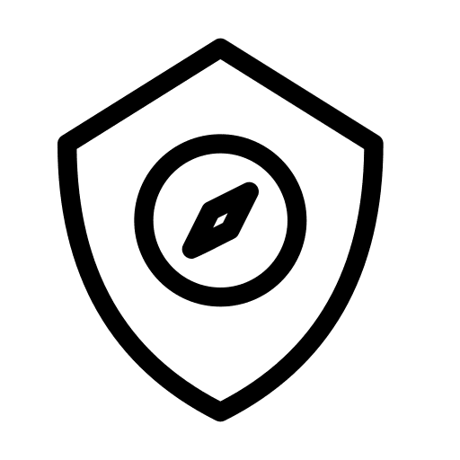 Compass privacy secure encrypted icon