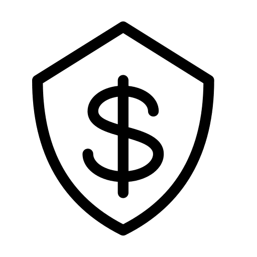 Dollar money dollar shield icon