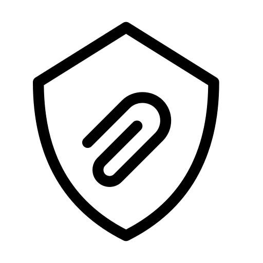 Paperclip link encrypted secure icon