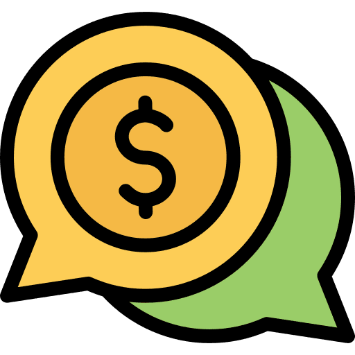 Chat consulting price speech bubble icon Chat consulting price speech bubble icon
