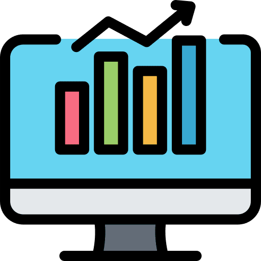Monitor strategy business and finance investment icon