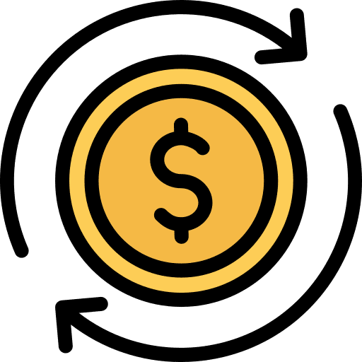 Return on investment circulation money dollar icon