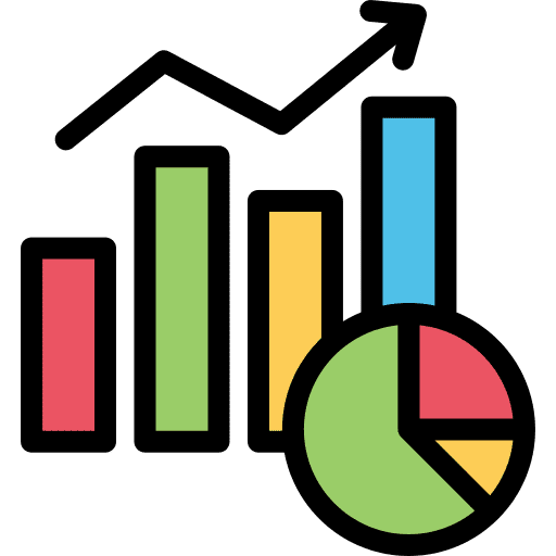 Statistics analysis line graph growth icon Statistics analysis line graph growth icon