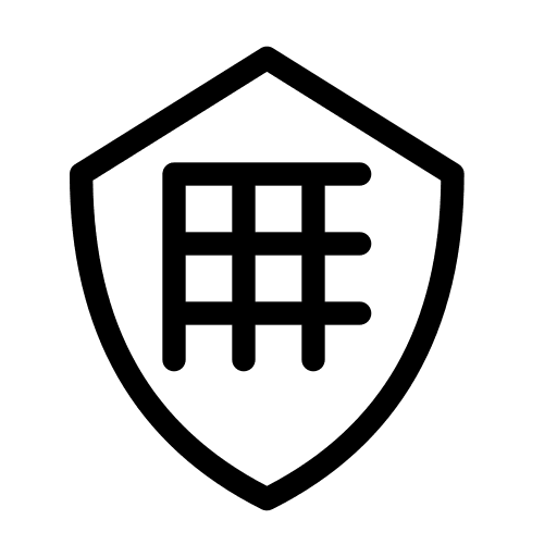 Table database encryption shield icon