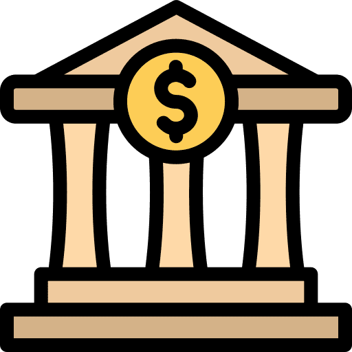 Bank savings finance money icon Bank savings finance money icon