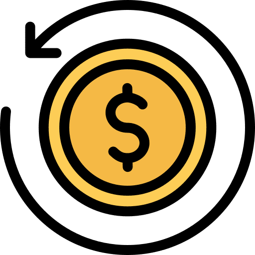 Return on investment coin circular arrow return on investment icon Return on investment coin circular arrow return on investment icon