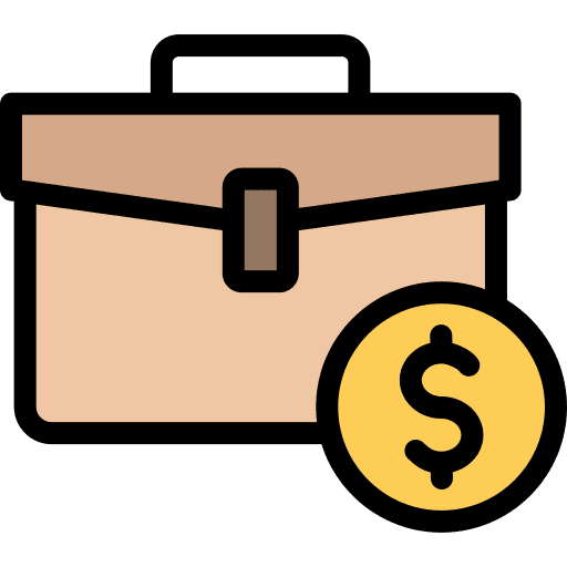 Suitcase job money bank icon Suitcase job money bank icon