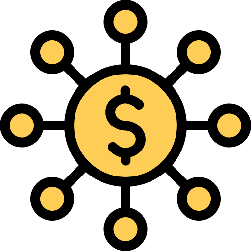 Network distribute network commission icon Network distribute network commission icon