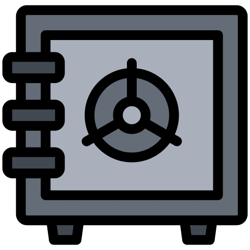 Safety box security bank deposit box icon Safety box security bank deposit box icon