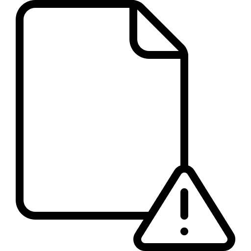 Malicious file hacking files and folders icon