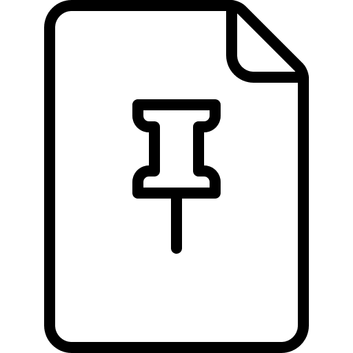 Pinned notes pin document note icon