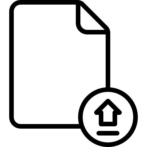 Upload file file files and folders document icon