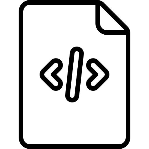 Code files and folders document file icon