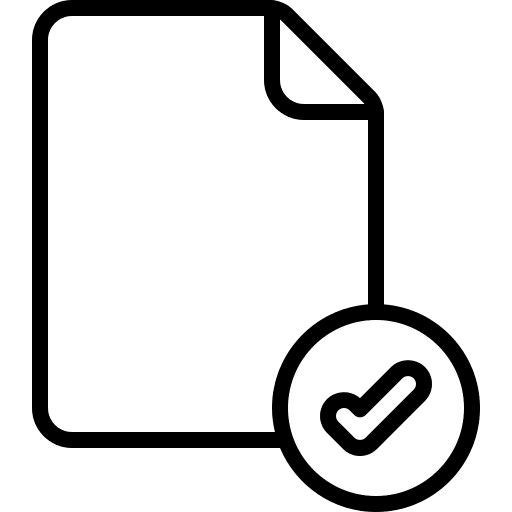 Verified terms accept document icon