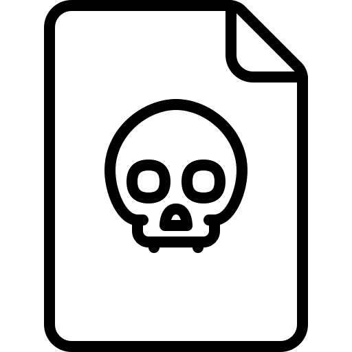Virus attack theft virus attack document icon