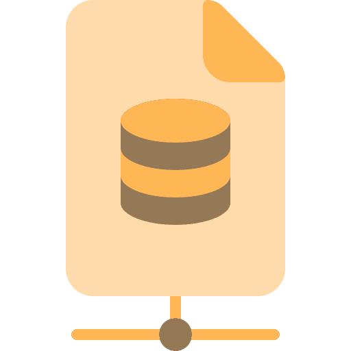 Database files and folders server database storage icon