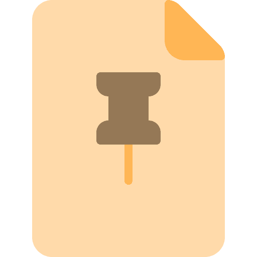 Pinned notes file pin files and folders icon