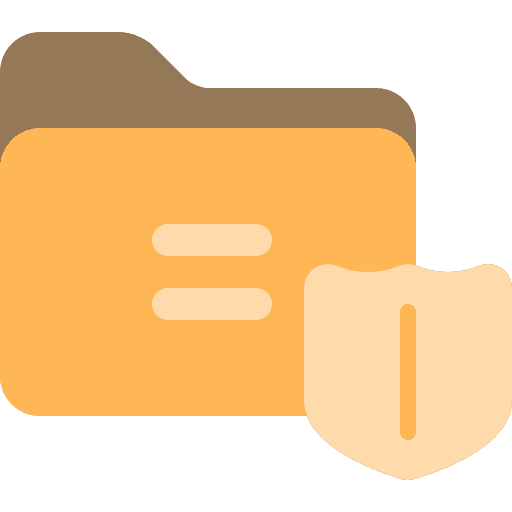 Data protection files and folders security document icon
