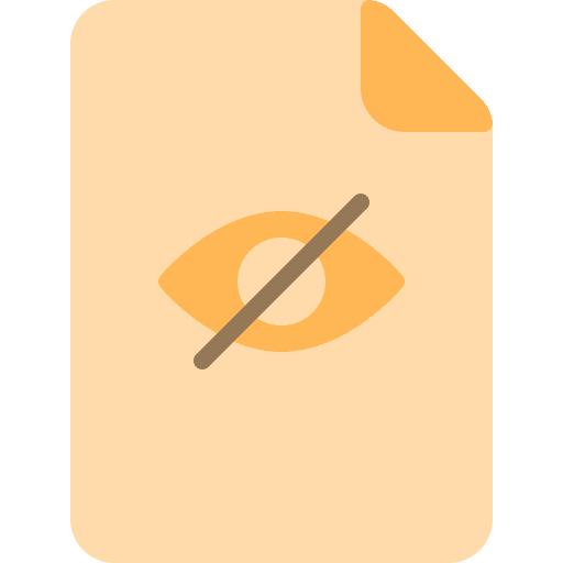 Encrypted data hidden document files and folders icon