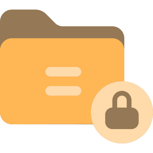 Lock file folder lock icon
