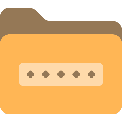 Password privacy password entry folder icon