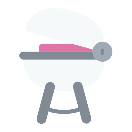 Barbecue camping party cooking icon