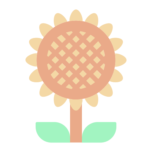 Sunflower bloom spring garden icon