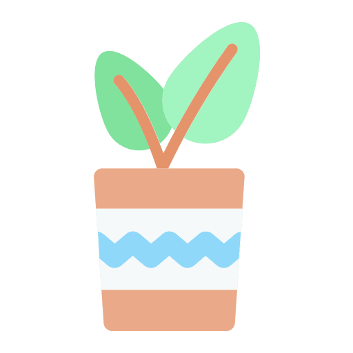 Pot botanical leaf nature icon