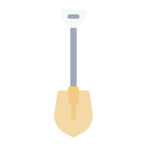 Shovel agriculture tool farm icon