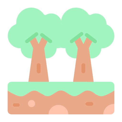 Trees forest woods landscape icon